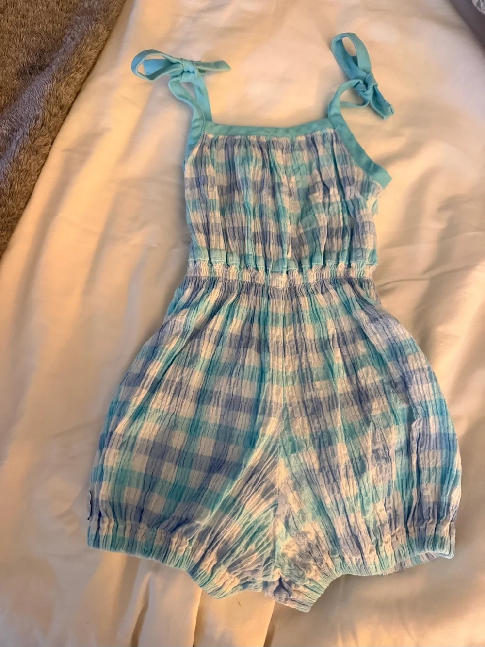 Petticoat Patch Plaid Girl Romper